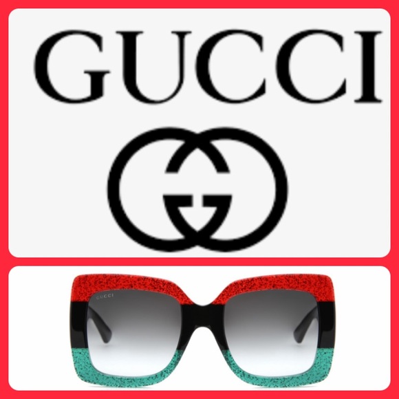 Gucci Accessories - GUCCI GG0083S Authentic Sunglasses RedBlackGreen